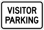 visitor parking only sign